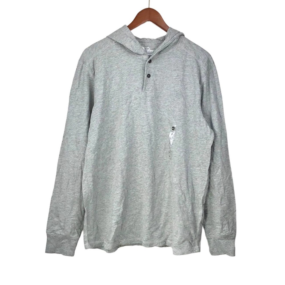 NWT Timberland Gray Lightweight Hoodie Sweatshirt Size Large